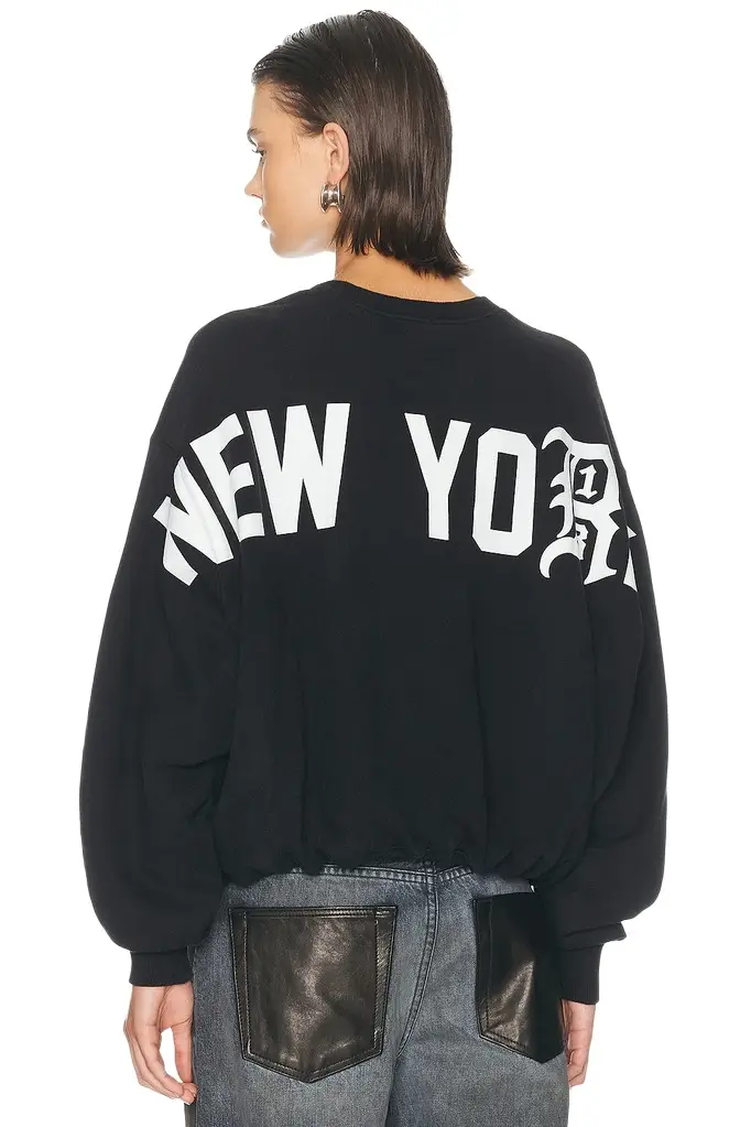 R13 New York 13 Balloon Crewneck Sweatshirt