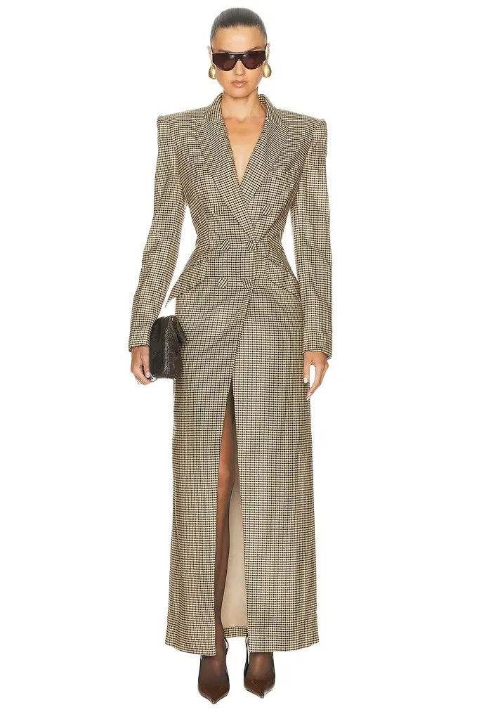 SANS FAFF Check Amberly Evening Blazer Dress