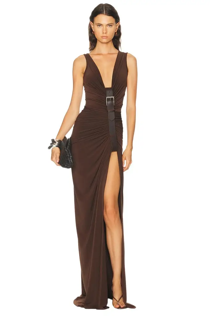 Sid Neigum Gathered Belt Dress