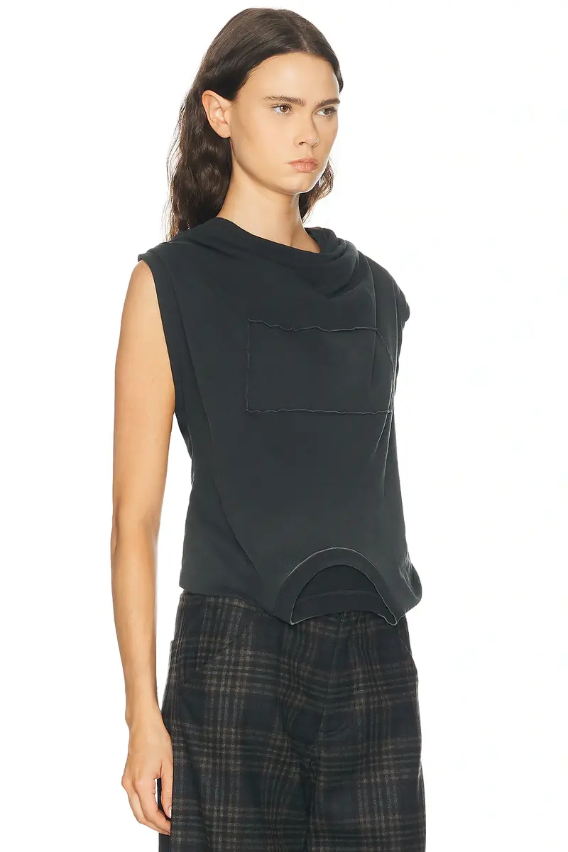 Maison Margiela Patch Twisted Jersey Top | Thumbnail 2 Maison Margiela Patch Twisted Jersey Top | Thumbnail 2