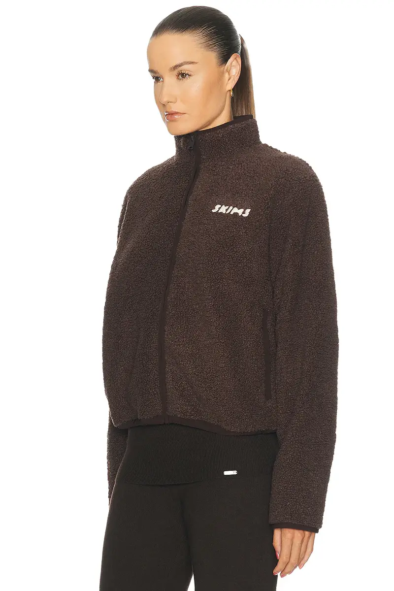 Skims Teddy Boxy Zip Up Jacket | Thumbnail 2 Skims Teddy Boxy Zip Up Jacket | Thumbnail 2