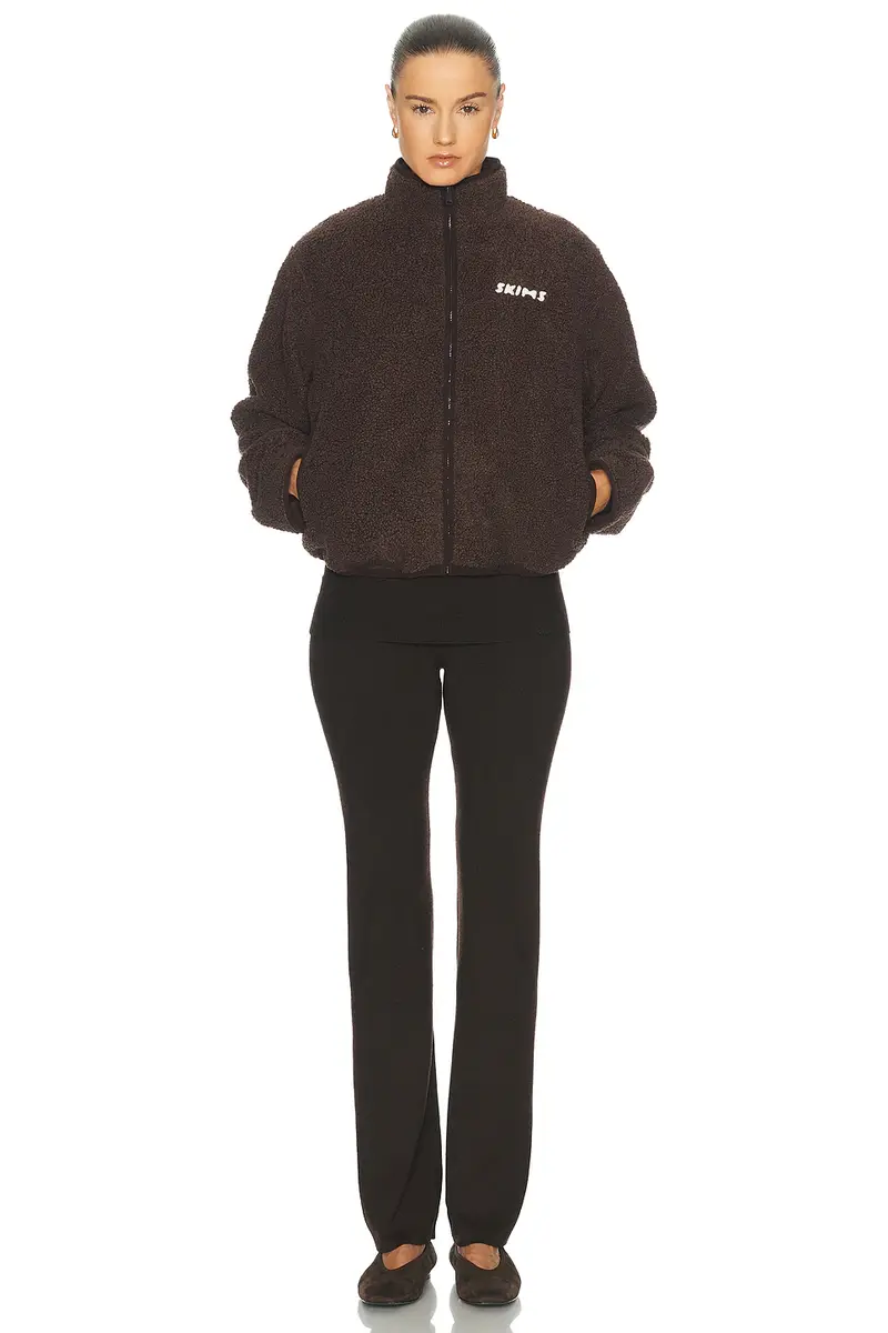 Skims Teddy Boxy Zip Up Jacket | Thumbnail 4 Skims Teddy Boxy Zip Up Jacket | Thumbnail 4