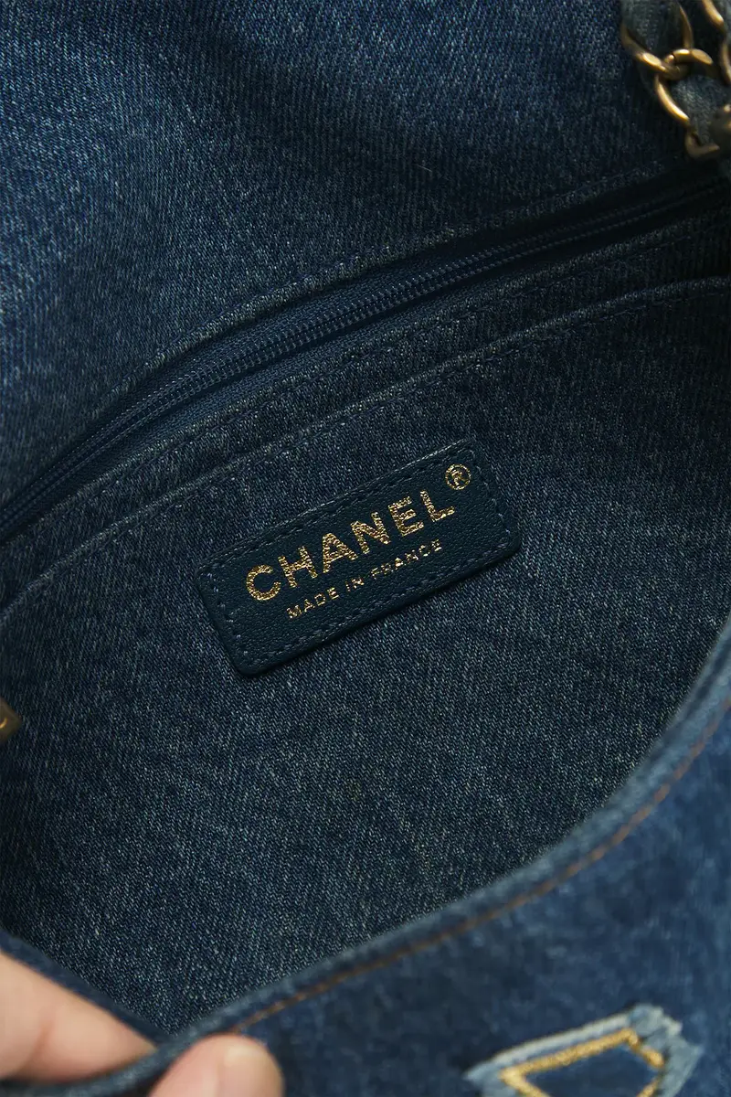 Chanel Chanel Denim & Shearling Paris-Egypt Hieroglyph Flap Bag | Thumbnail 5 Chanel Chanel Denim & Shearling Paris-Egypt Hieroglyph Flap Bag | Thumbnail 5