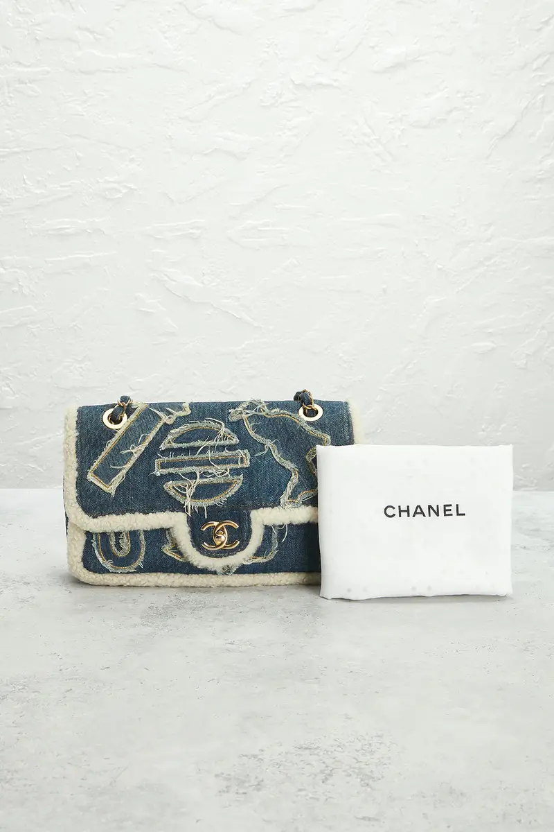Chanel Chanel Denim & Shearling Paris-Egypt Hieroglyph Flap Bag | Thumbnail 9 Chanel Chanel Denim & Shearling Paris-Egypt Hieroglyph Flap Bag | Thumbnail 9