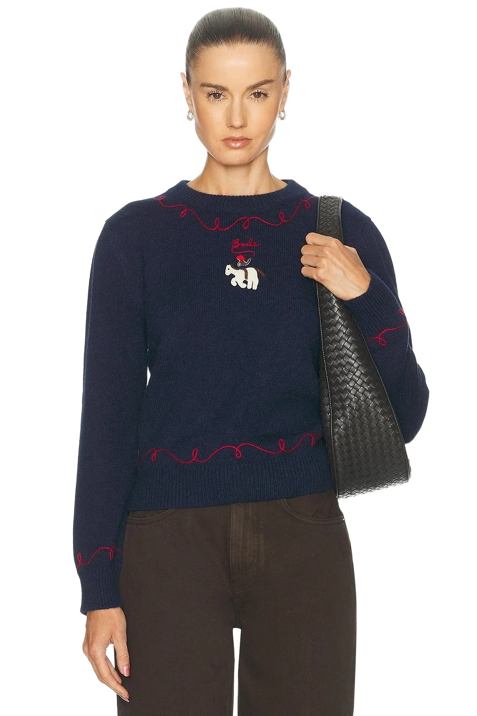 Cowboy Appliqué Pullover Sweater Cowboy Appliqué Pullover Sweater