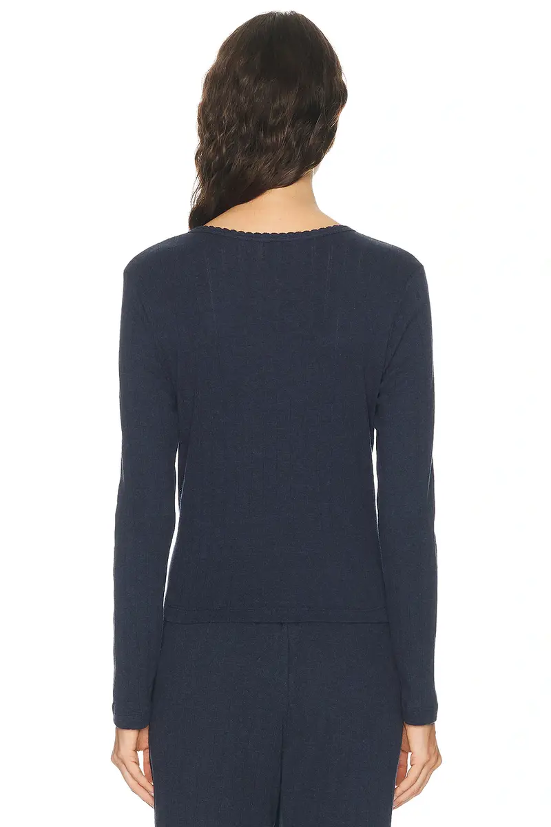 LESET Pointelle Classic Cardigan | Thumbnail 4 LESET Pointelle Classic Cardigan | Thumbnail 4