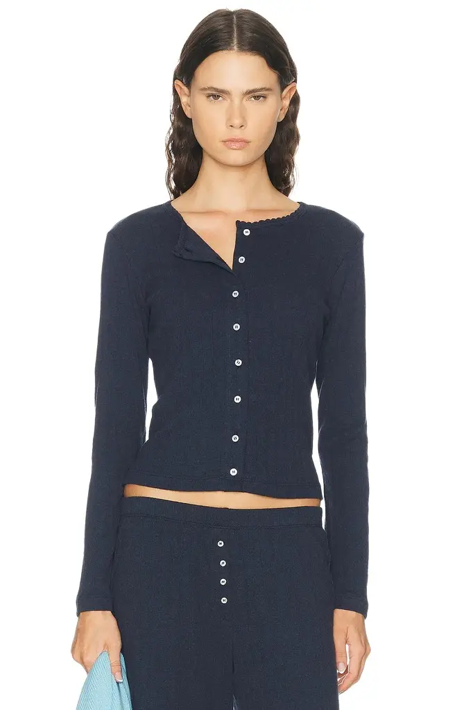 Pointelle Classic Cardigan Pointelle Classic Cardigan