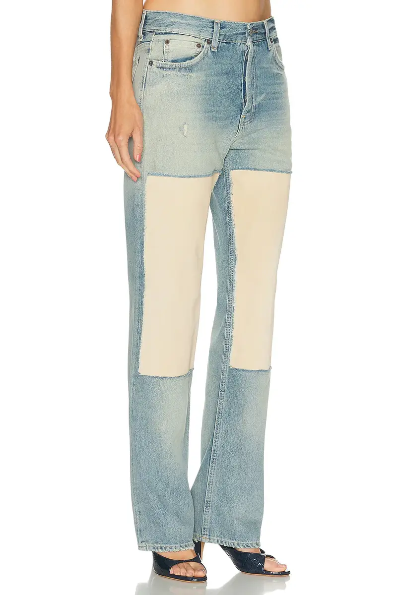 Acne Studios Pazer Suede Panel Straight Leg | Thumbnail 2 Acne Studios Pazer Suede Panel Straight Leg | Thumbnail 2