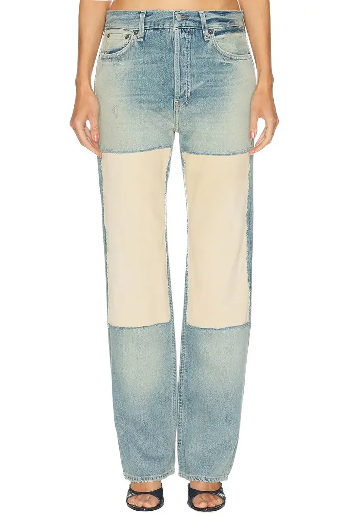 Acne Studios Pazer Suede Panel Straight Leg
