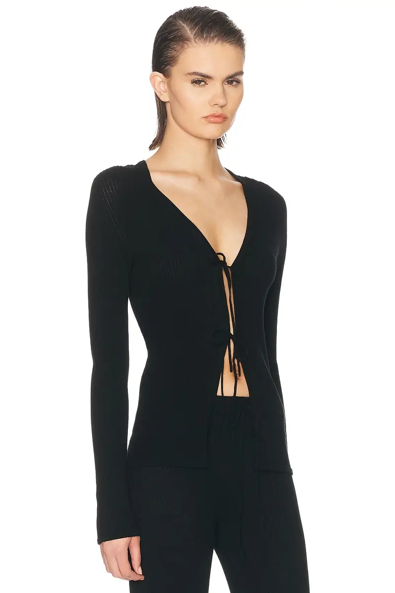 Kiki de Montparnasse Viscose Knit Long Sleeve Cardigan | Thumbnail 2 Kiki de Montparnasse Viscose Knit Long Sleeve Cardigan | Thumbnail 2