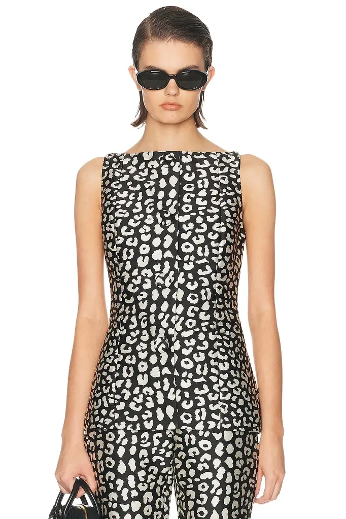 Carolina Herrera Sleeveless Boatneck Top