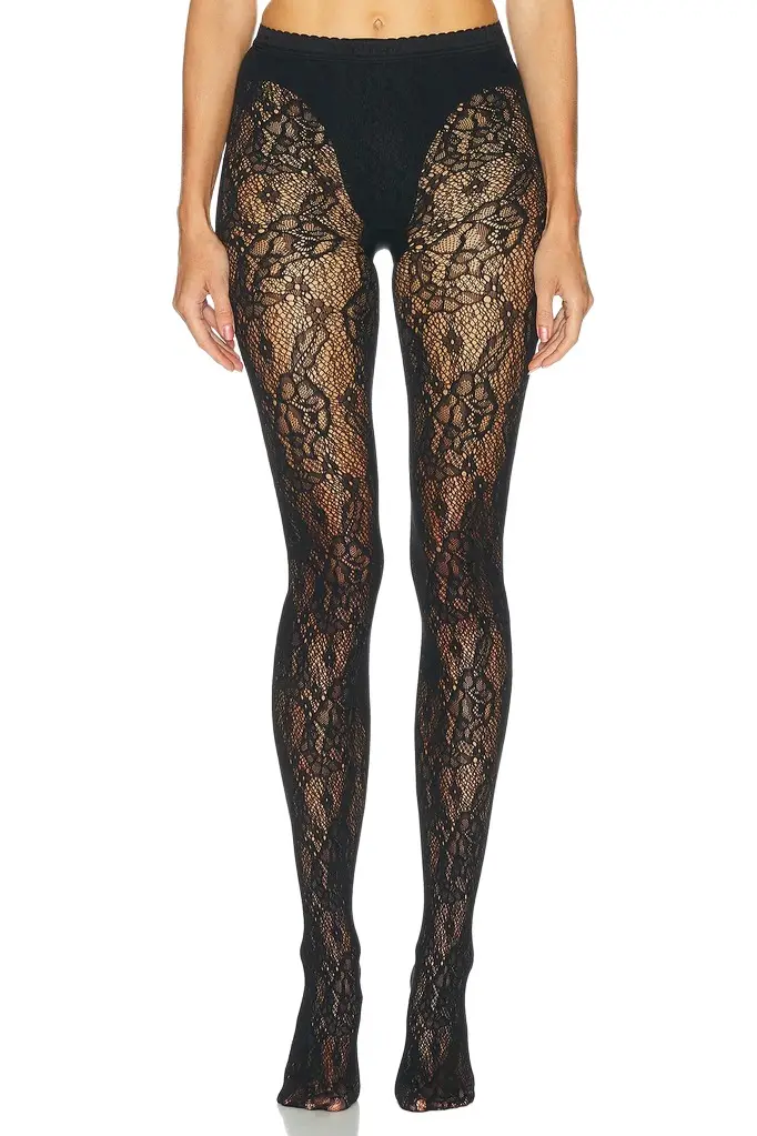 Infinite Rose Net Tights