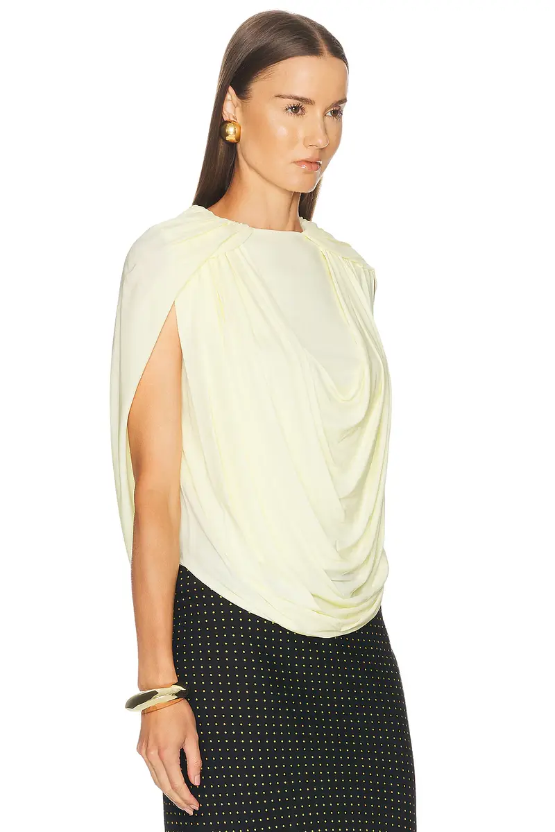 Brandon Maxwell Astor Draped Top | Thumbnail 2 Brandon Maxwell Astor Draped Top | Thumbnail 2
