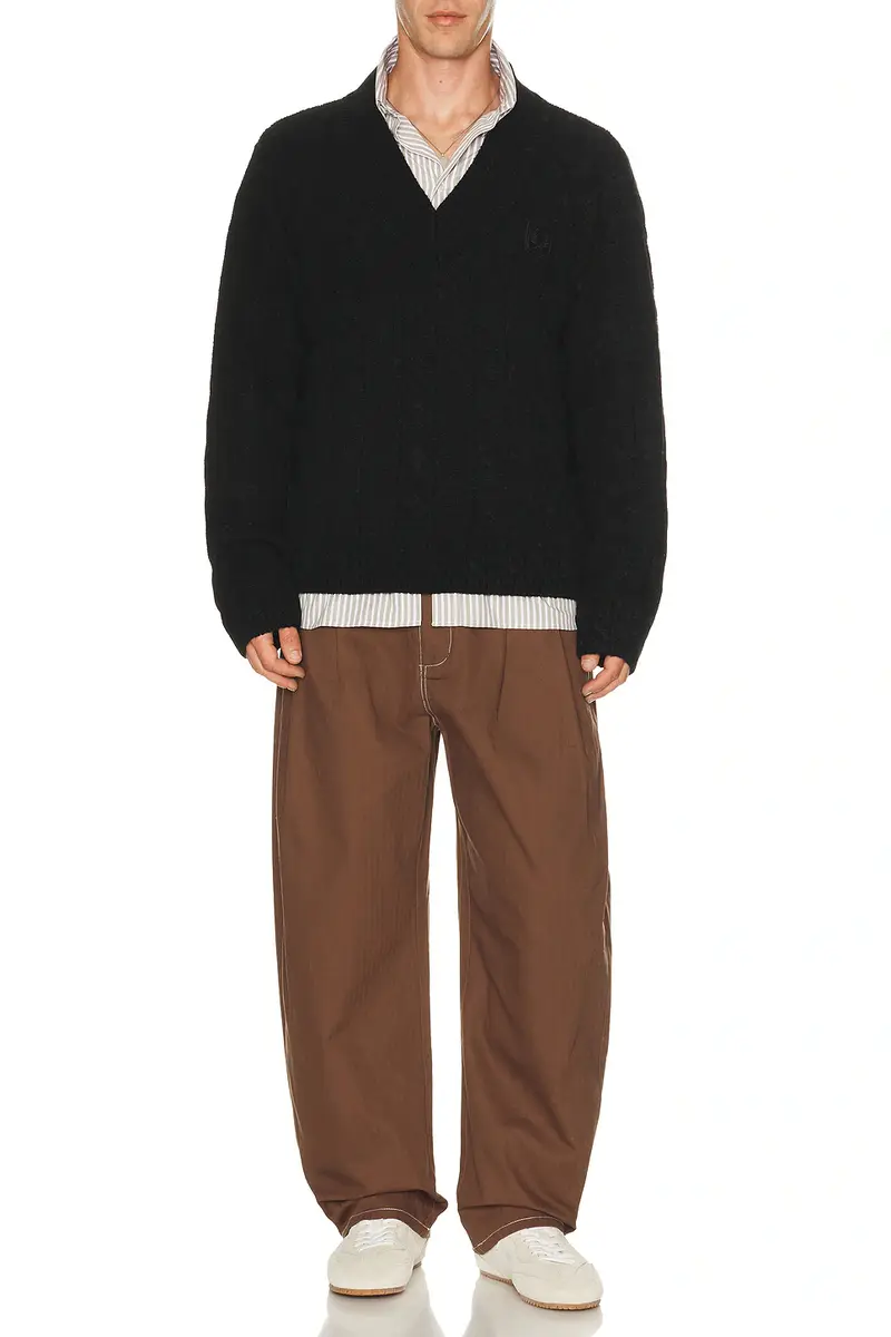 Fred Perry Canvas Cable V-Neck Jumper | Thumbnail 3 Fred Perry Canvas Cable V-Neck Jumper | Thumbnail 3
