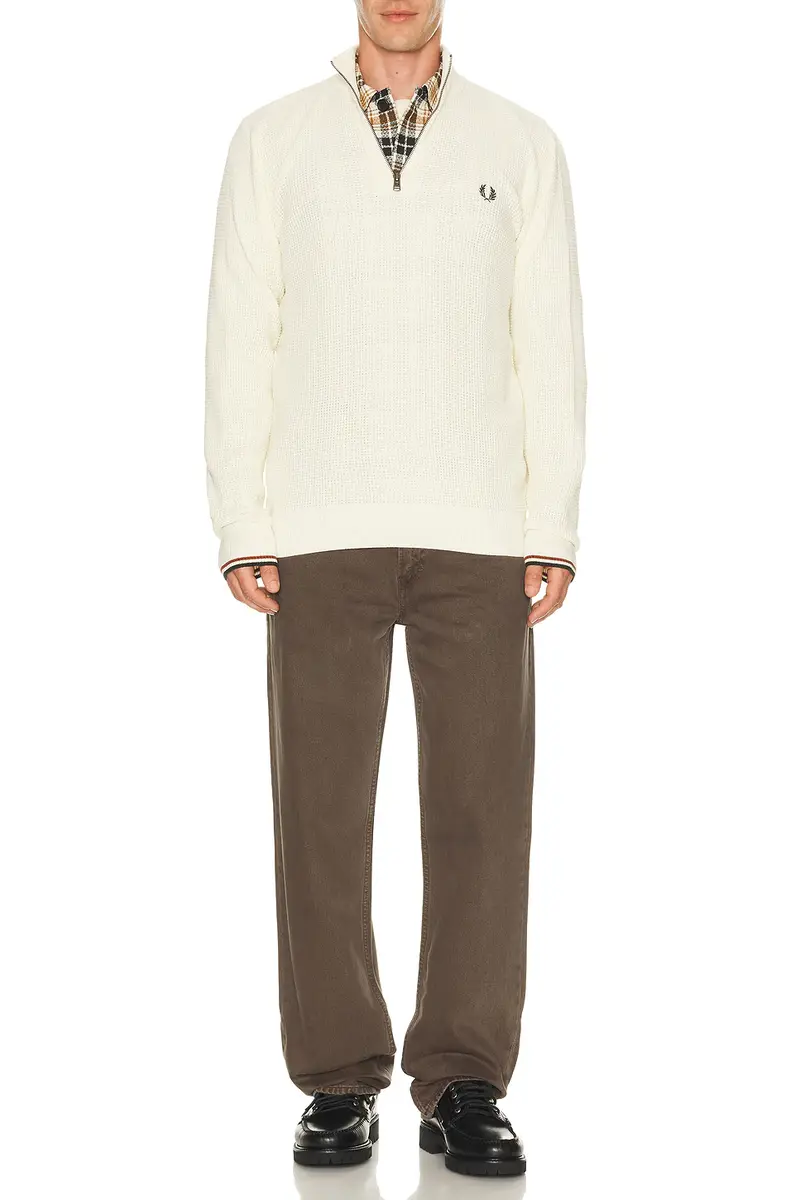 Fred Perry Waffle Stitch Half Zip Jumper | Thumbnail 3 Fred Perry Waffle Stitch Half Zip Jumper | Thumbnail 3