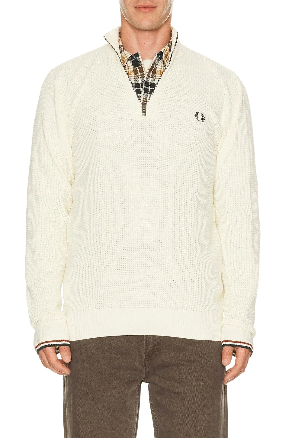 Fred Perry Waffle Stitch Half Zip Jumper