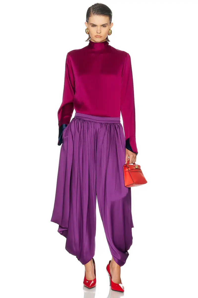 Stella McCartney Tie Back Satin Top | Thumbnail 4 Stella McCartney Tie Back Satin Top | Thumbnail 4