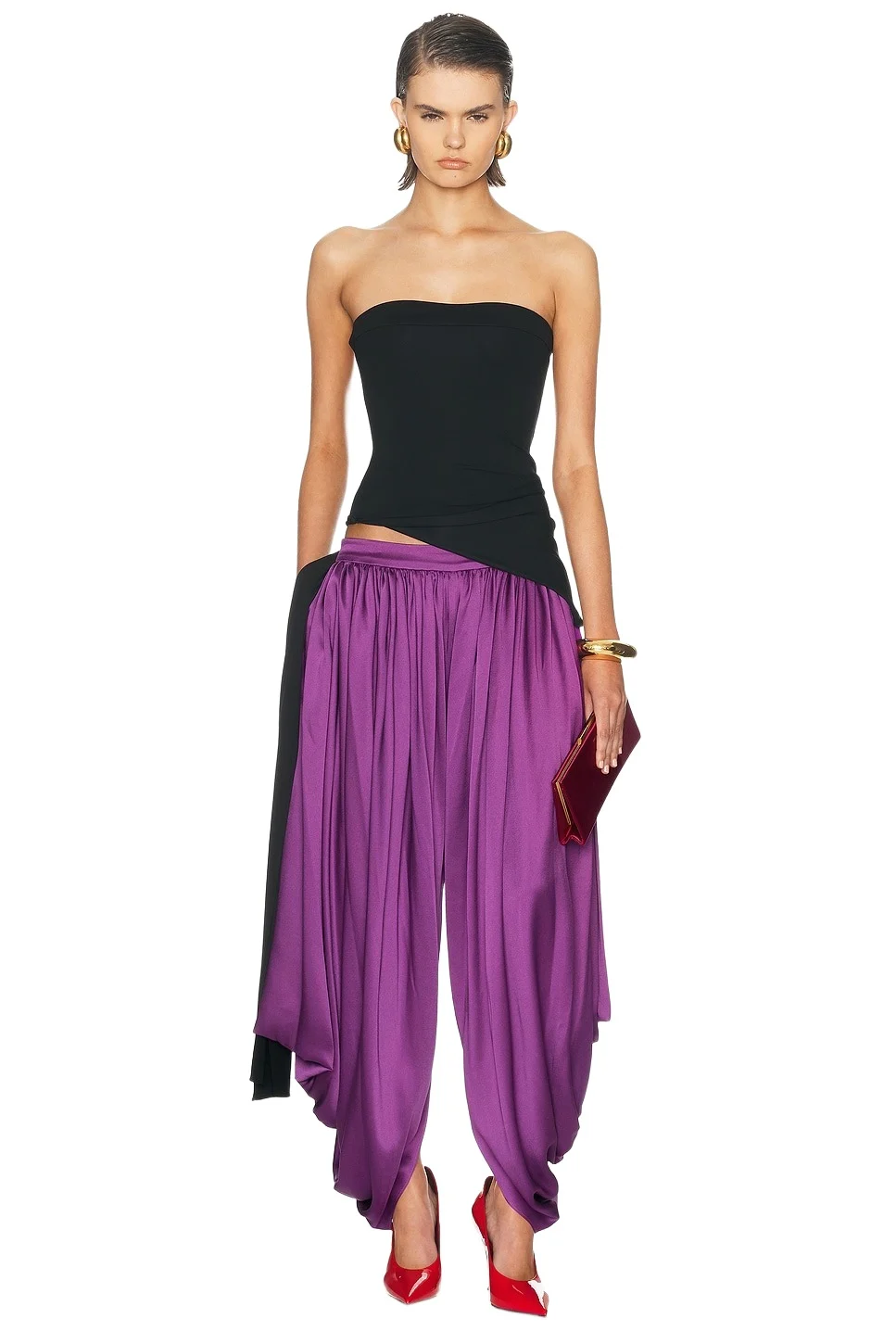Burc Akyol Bustier Jersey Wrap Top