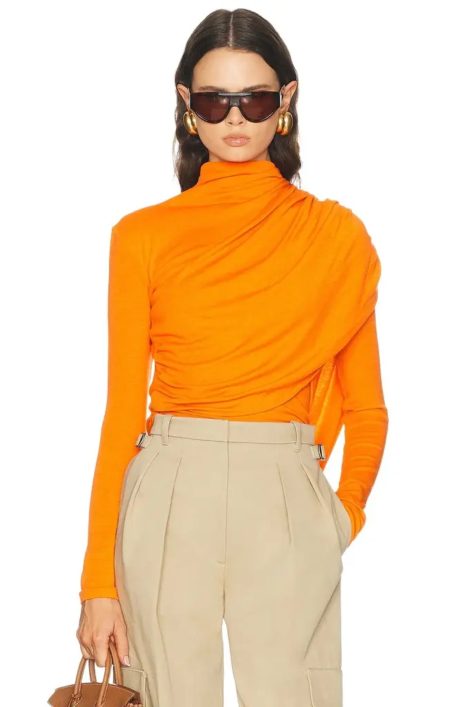 Mugler Cascade Long Sleeve Top