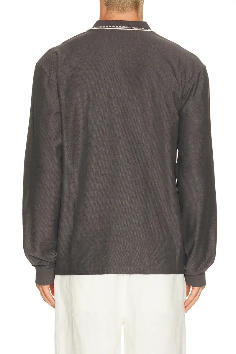 Palmes Panel Long Sleeve Zip Polo | Thumbnail 2 Palmes Panel Long Sleeve Zip Polo | Thumbnail 2