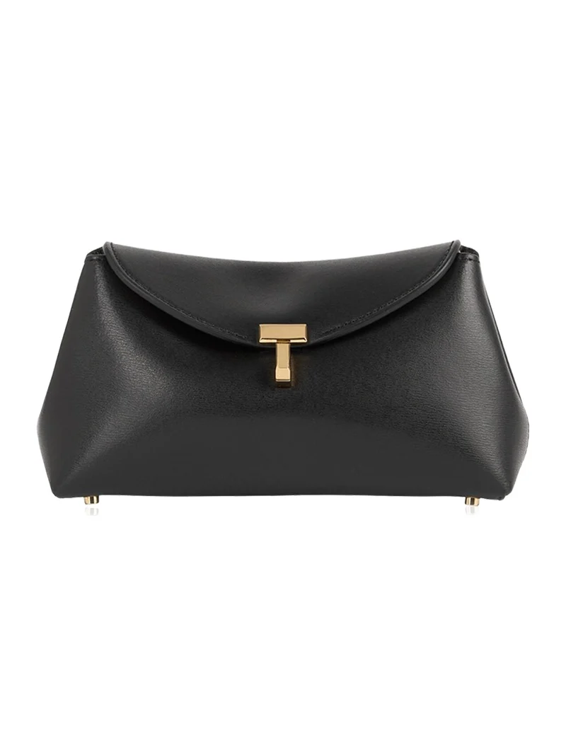 TOTEME Mini T-Lock Leather Clutch