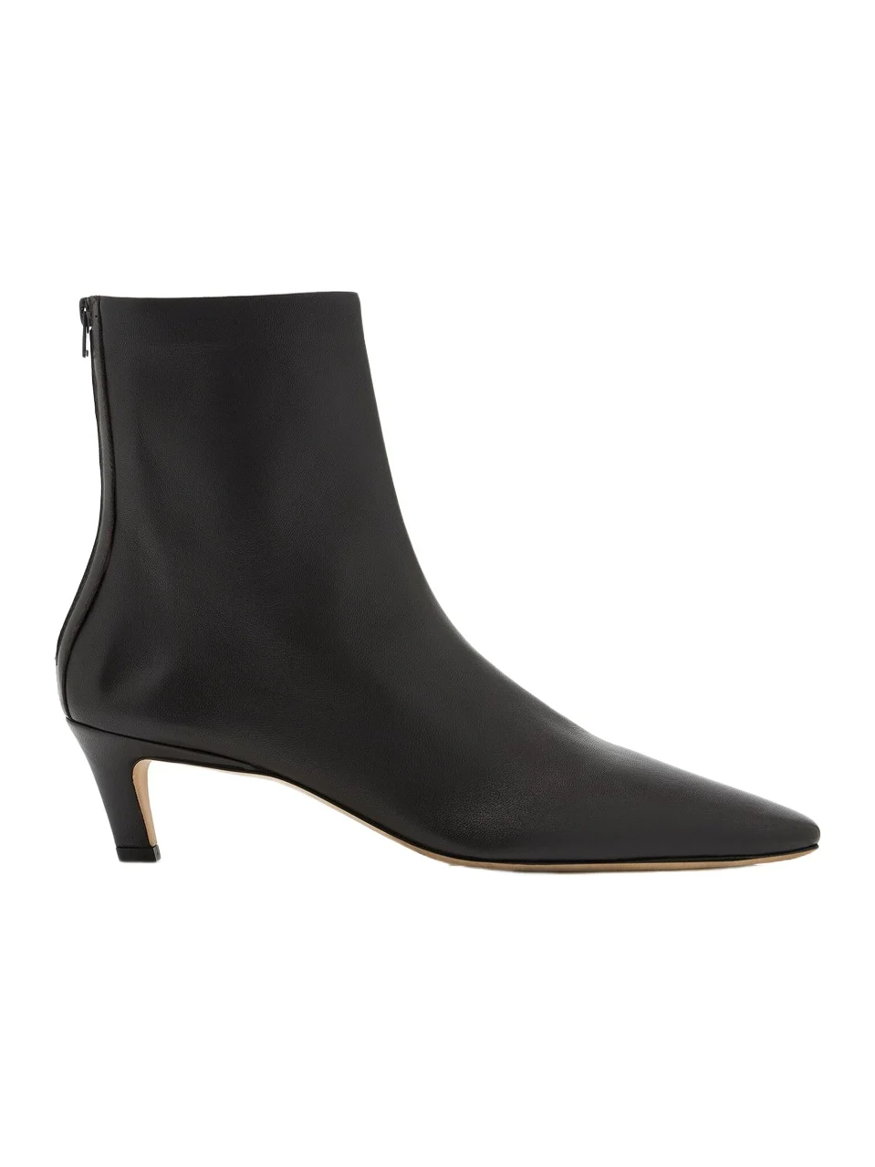 TOTEME Mid-Heel Leather Ankle Boots