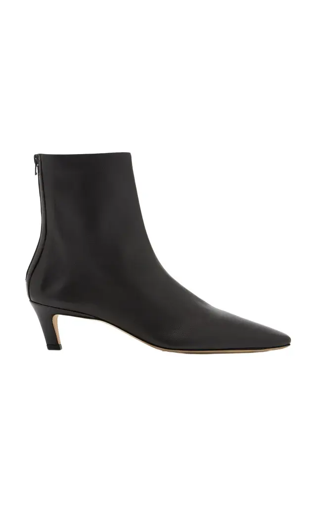 Mid-Heel Leather Ankle Boots Mid-Heel Leather Ankle Boots