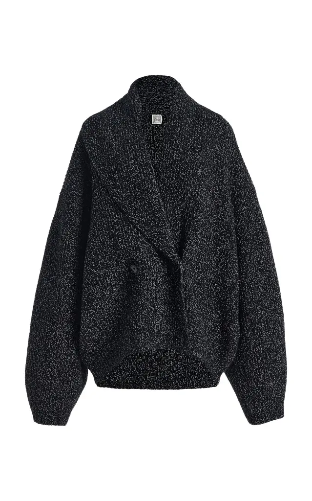 Shawl-Lapel Cashmere-Blend Cardigan Shawl-Lapel Cashmere-Blend Cardigan