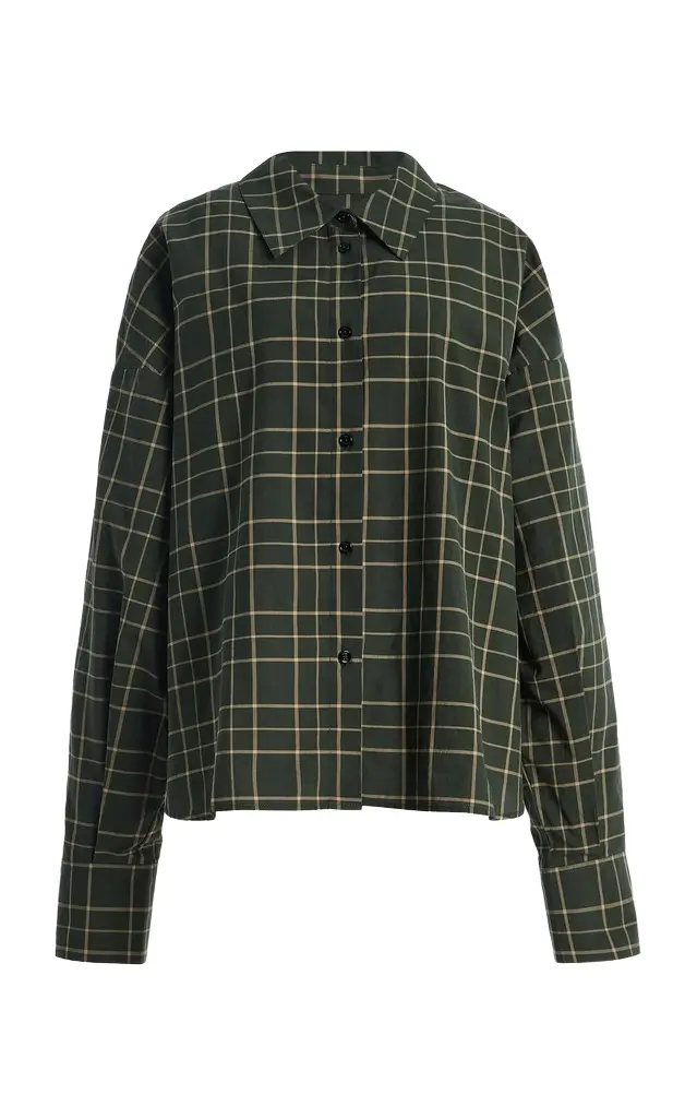 Boxy Plaid Cotton Shirt Boxy Plaid Cotton Shirt