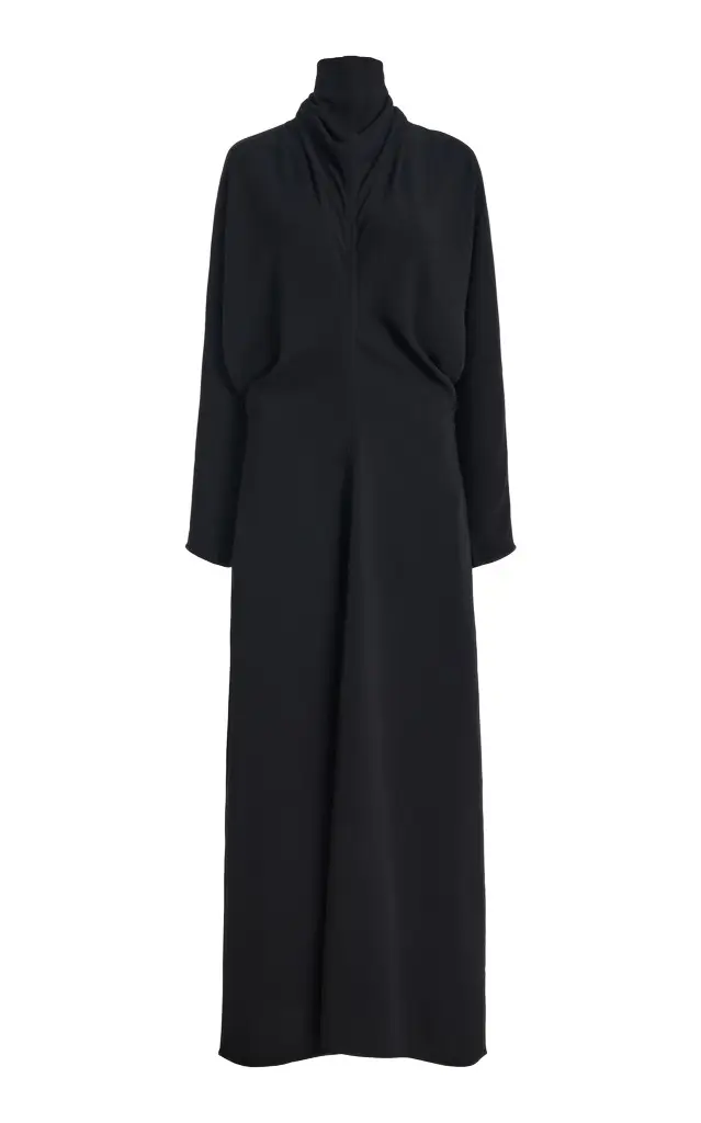 Slouch Waist Crepe Midi Scarf Dress Slouch Waist Crepe Midi Scarf Dress