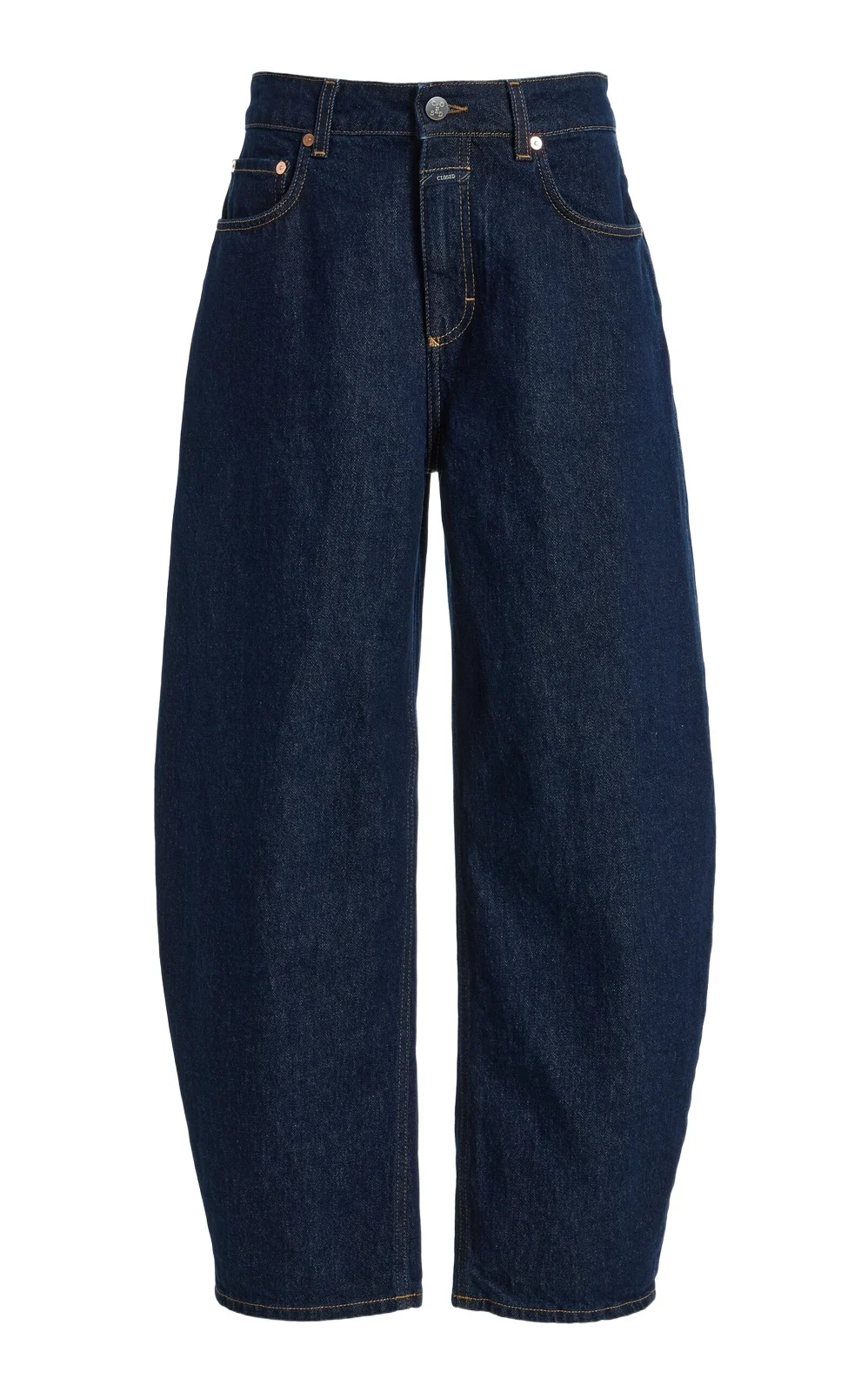 Jazzie Stretch Mid-Rise Cropped Barrel-Leg Jeans Jazzie Stretch Mid-Rise Cropped Barrel-Leg Jeans