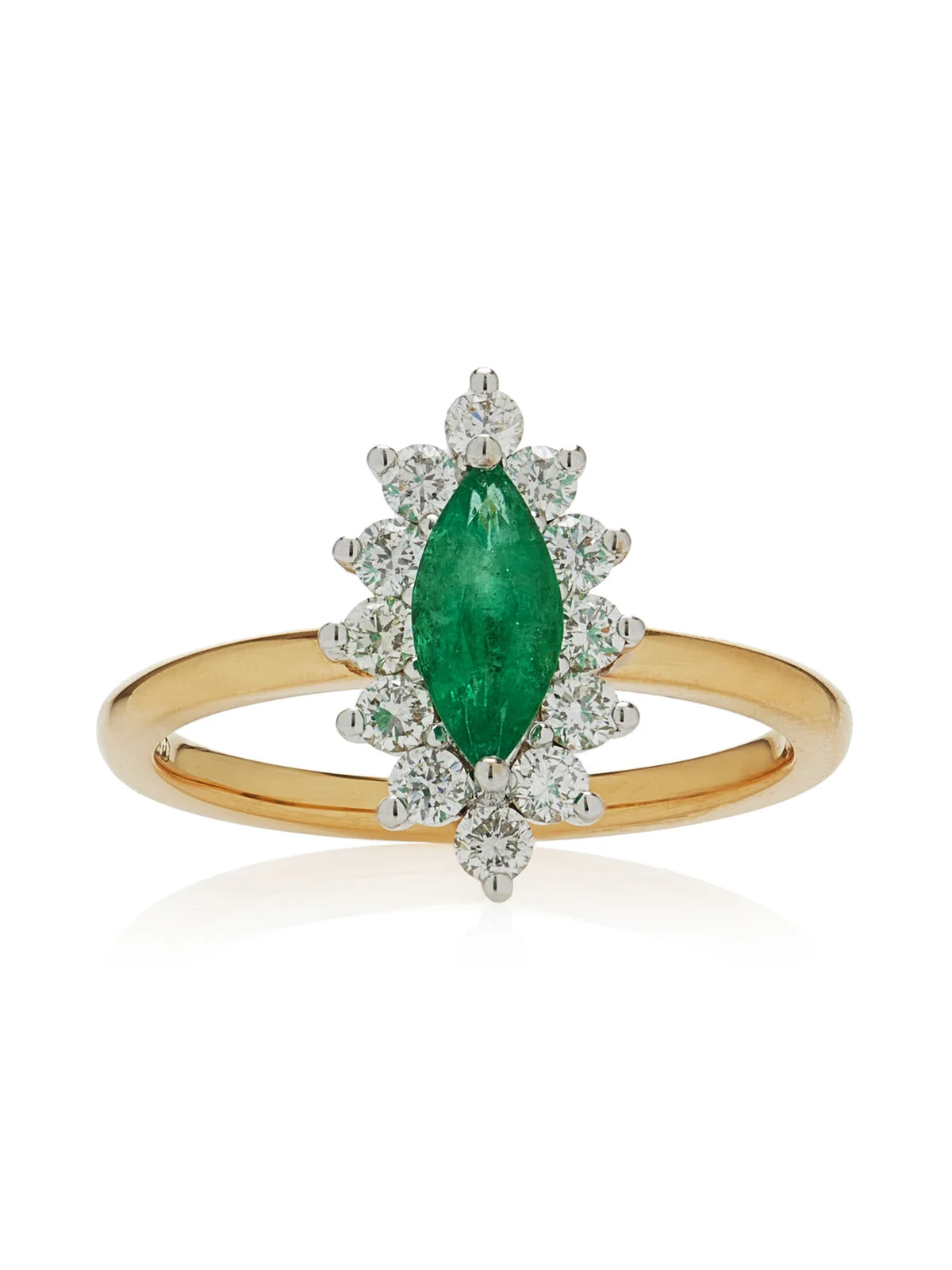 Yvonne Léon Pompadour 18K Yellow Gold Emerald Ring
