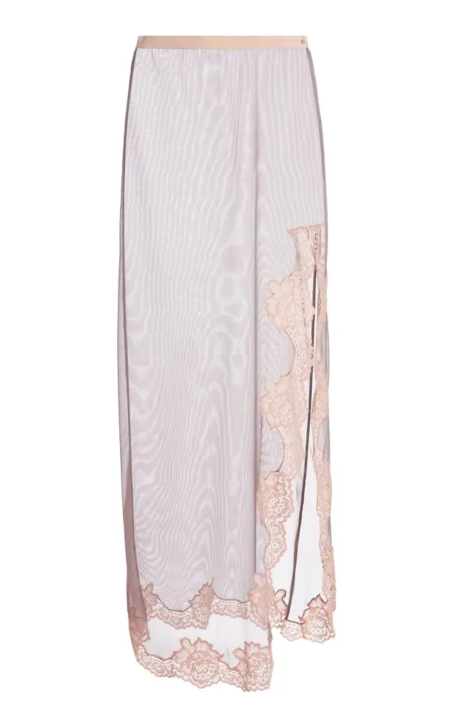 Valentino Garavani Lace-Trimmed Tulle Maxi Skirt