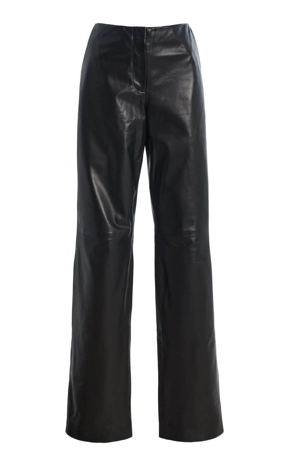 TOTEME Easy Leather Straight-Leg Pants