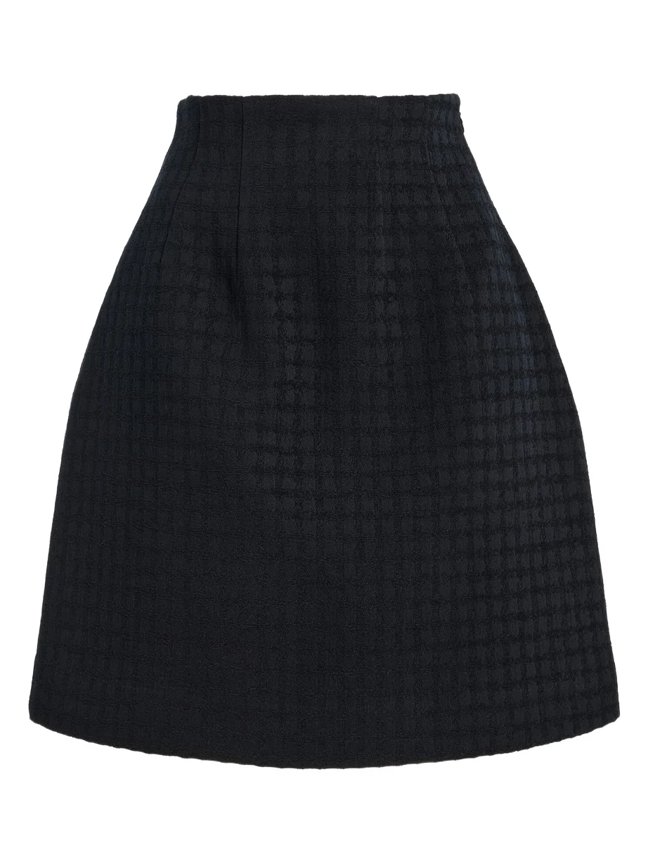 TOTEME Curved Cotton-Blend Mini Skirt