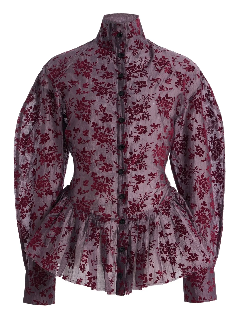 The Latest Elaine Flocked-Muslin Top
