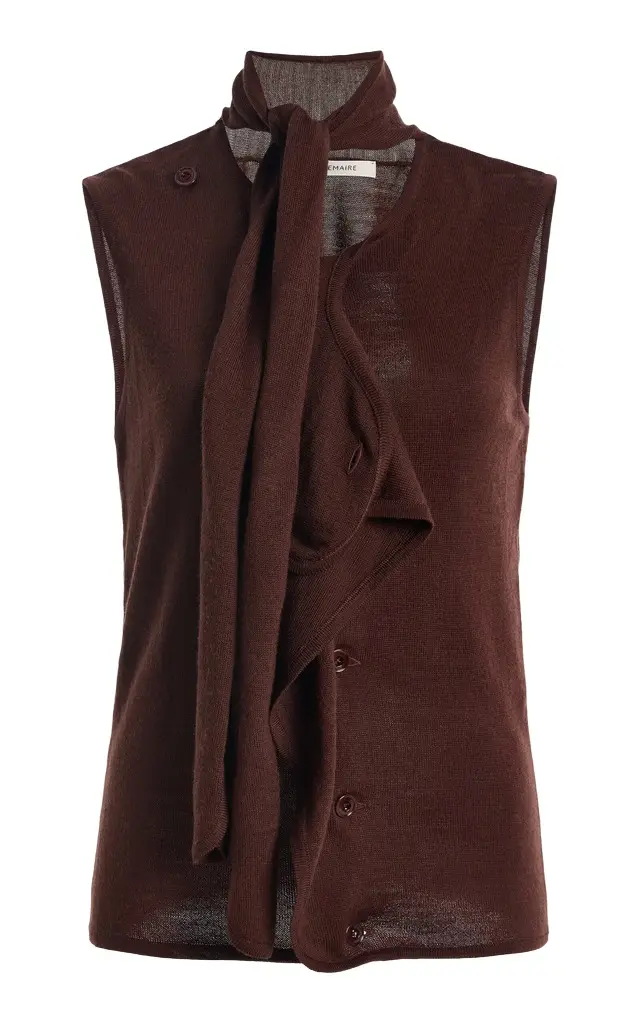 Lemaire Asymmetrical Jersey Knit Vest