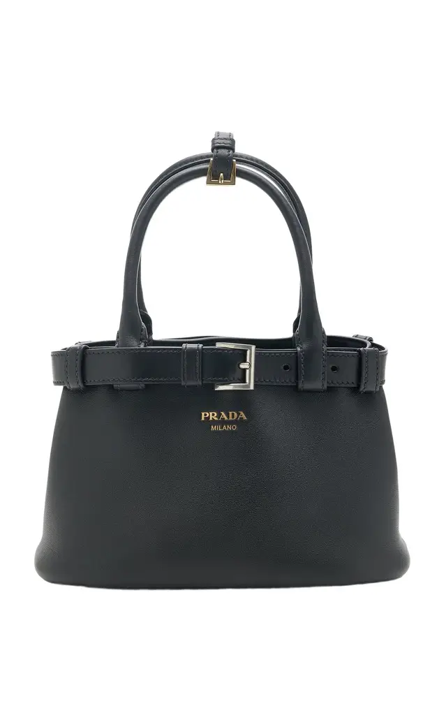 Prada Buckled Leather Top Handle Bag
