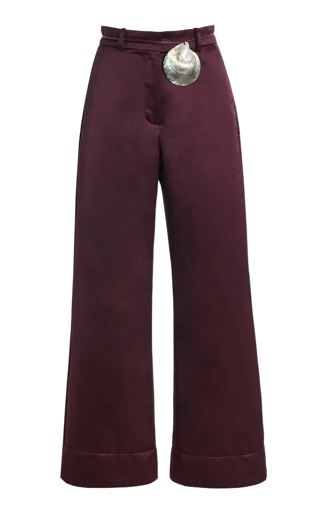 SLOAN Exclusive Belted Twill Flared-Leg Pants
