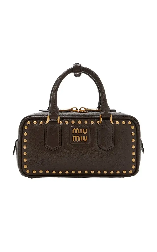 Arcadie Studded Leather Top Handle Bag Arcadie Studded Leather Top Handle Bag