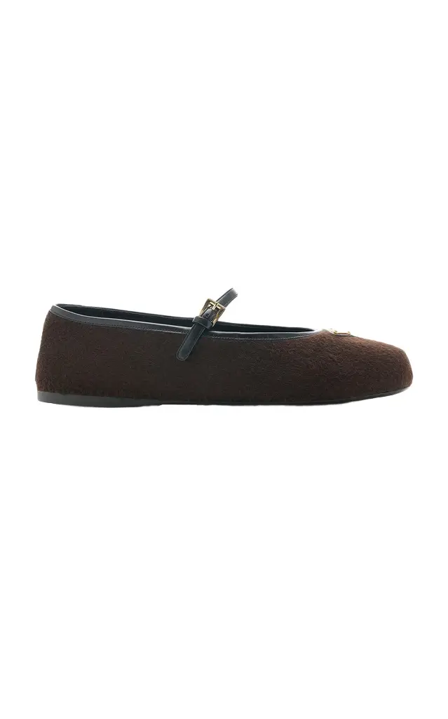 Prada Cashmere Ballet Flats