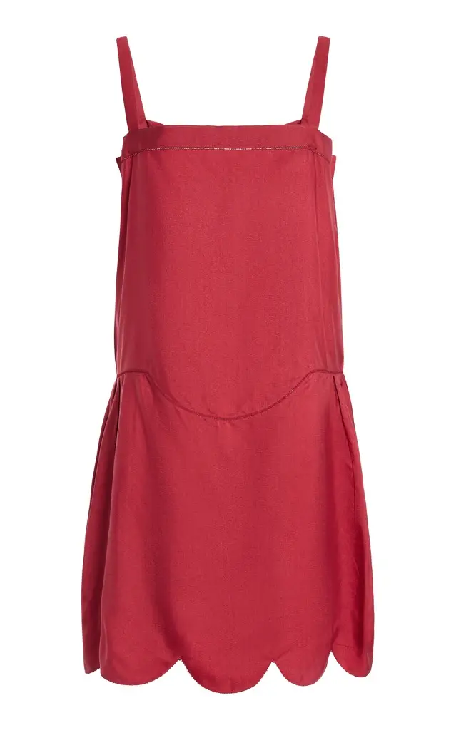Embroidered Silk Mini Dress