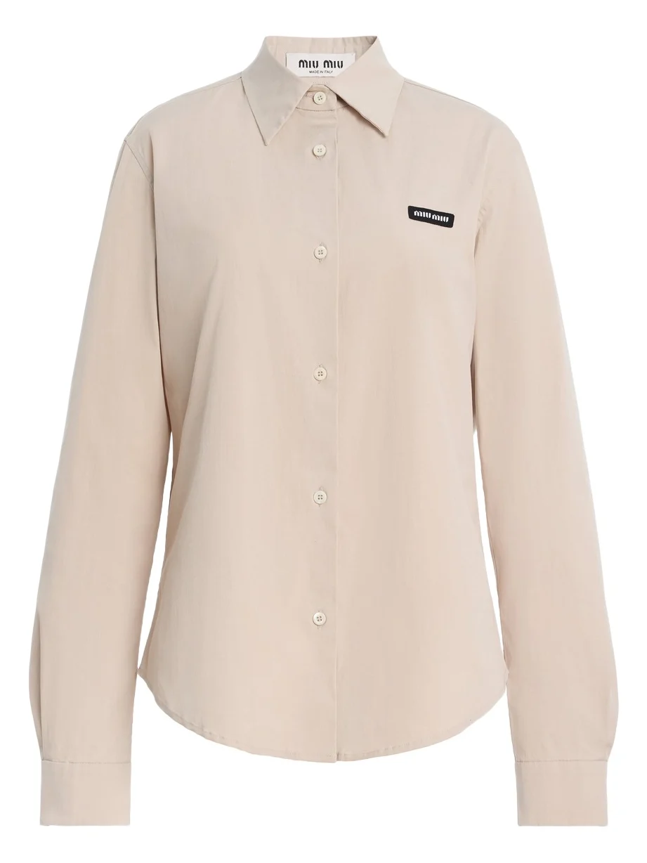 Miu Miu Cotton-Blend Poplin Shirt