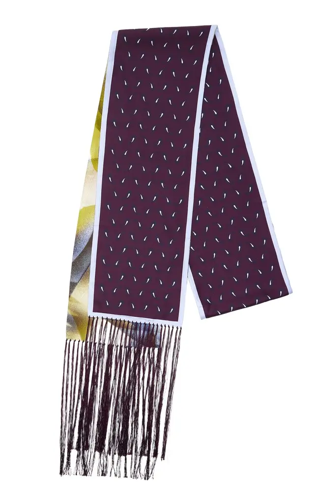 Otzio Fringed Silk-Twill Double Scarf