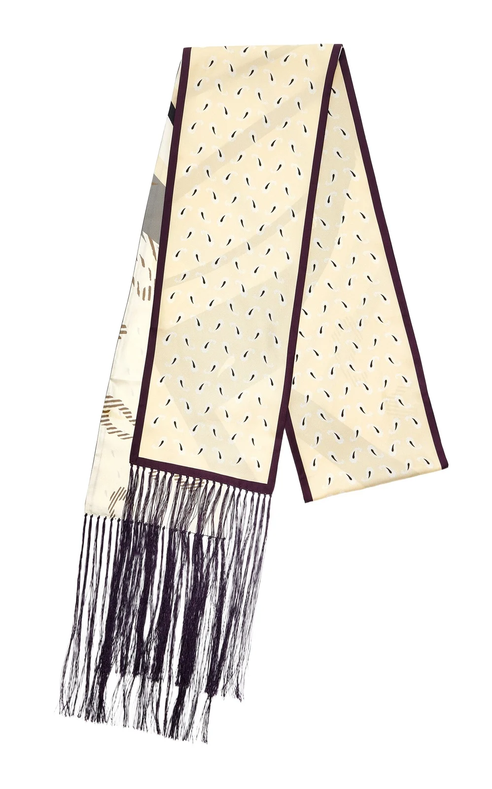 Fringed Silk-Twill Double Scarf Fringed Silk-Twill Double Scarf