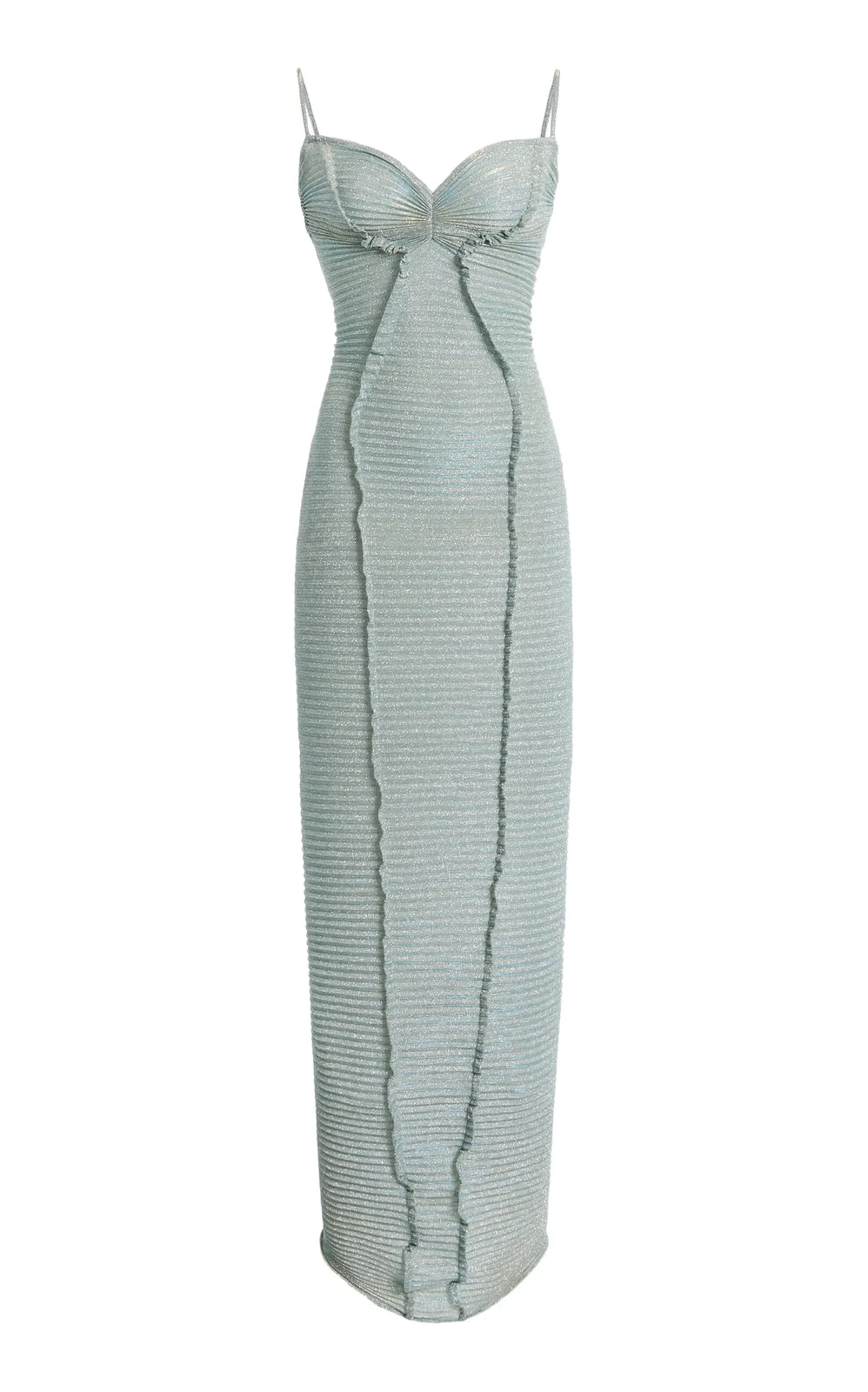 Edge Metallic Knit Maxi Dress