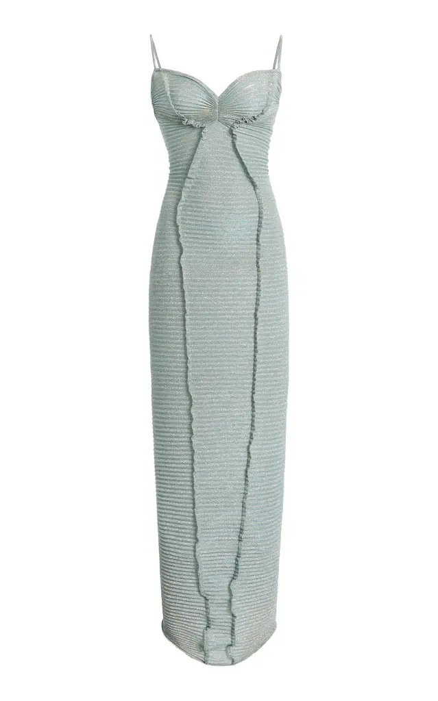 GEORGIA HARDINGE Edge Metallic Knit Maxi Dress