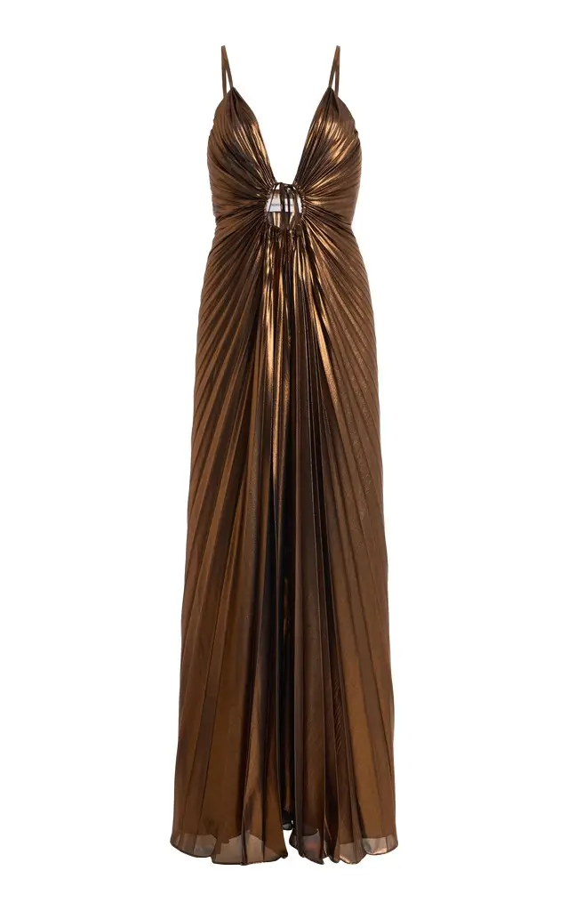 Linear Satin Maxi Dress Linear Satin Maxi Dress