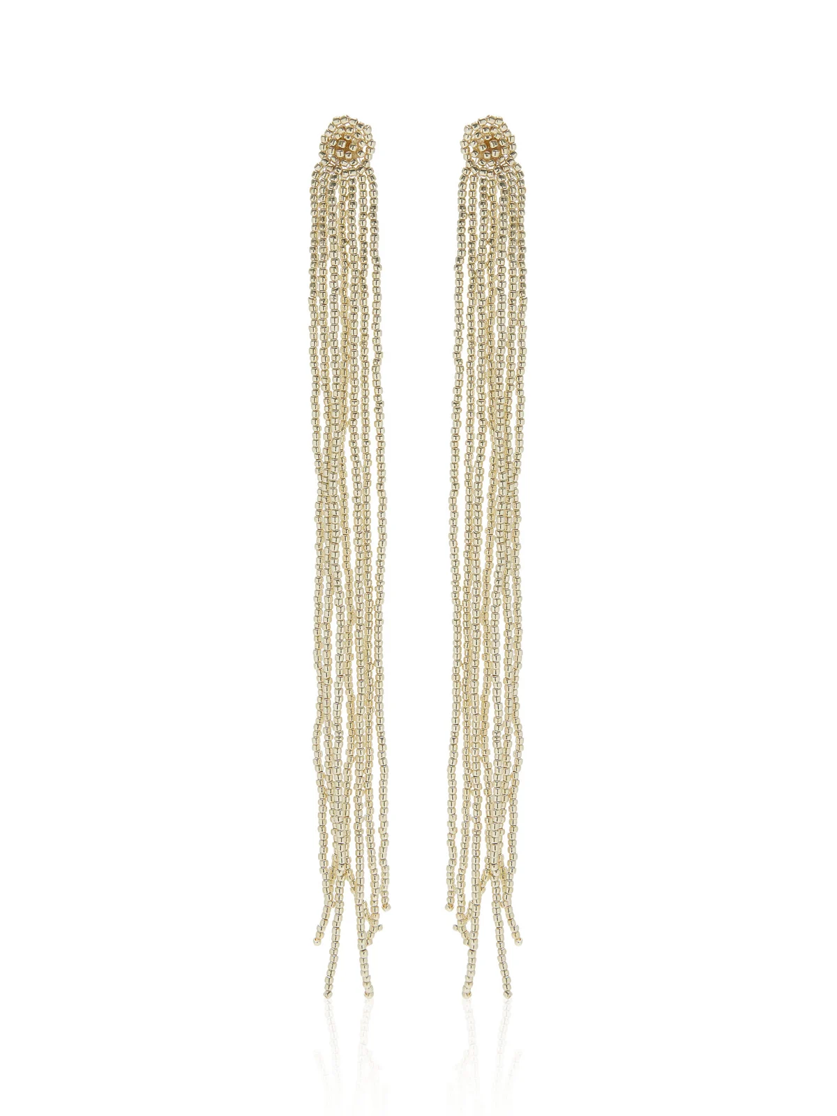 Pura Utz Mega Tassel Beaded Earrings