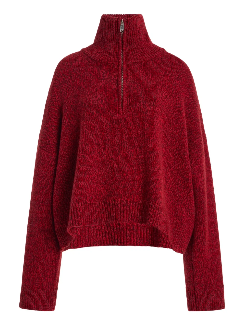 The Half Zip Marled Wool Sweater The Half Zip Marled Wool Sweater